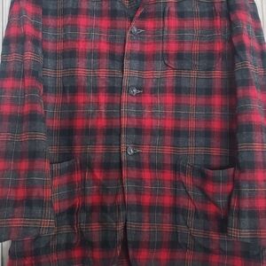 Pendleton Red and Black Lightweight Shirt Jacket